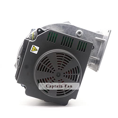 צַד view of the fan showing the motor and control electronics