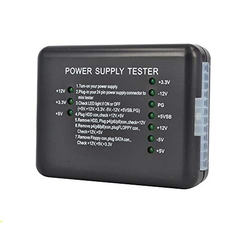 Image of Storin Motherboard Power Supply Tester Computer PC 24 pin 20 pin 8 pin 6 pin 4 pin for PSU, ATX, SATA, HDD, SMPS, PC, Floppy with LED Indicator Light
