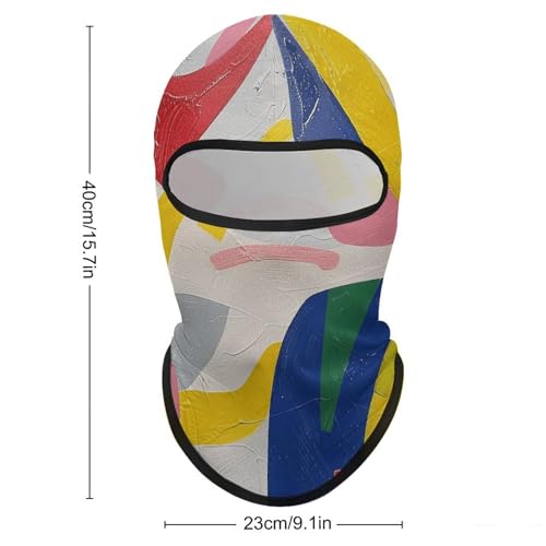 Balaclava para Hombre y Mujer, Máscara de Pintura Abstracta de Color, Cubreboca Integral para Ciclismo, 1 Unidad miniatura 2