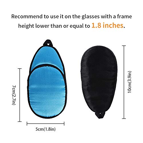 Ezakka Eye Patches For Adults Kids Eye Patch For Glasses Silk Patch For Lazy Eye Amblyopia Strabismus And After Surgery (Light Blue + Deep Blue) #TOP3