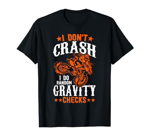 Random Gravity Checks MX Motocross Dirt Bike Enduro Racer Camiseta