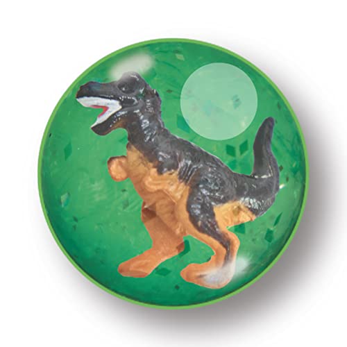 Mega Bounce – Dinosaure de Deluxebase Une grande balle rebondissante avec une figurine d'animal à l'intérieur, un excellent jouet pour les enfants