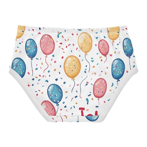 Wusikd Colorful Balloon Girls' Underwear Cotton Girls Briefs Soft Toddler Underwear 2T2