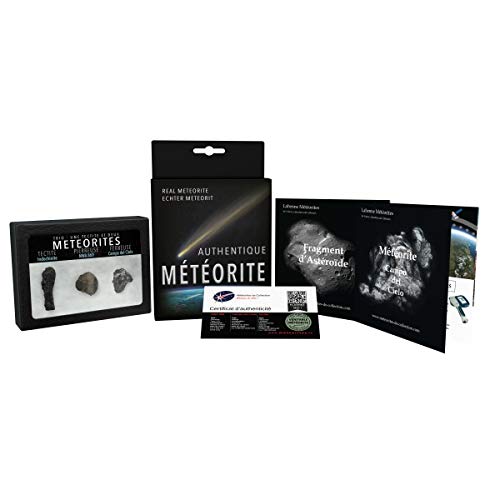 Trio XL : Deux Météorites et une Tectite (Indochinite) en coffret