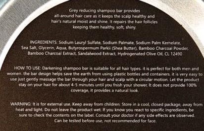 Miniatura 7 de Grey Hair Restoring Solid Shampoo Bar - Carbón de bambú Tratamiento especial para oscurecer naturalmente el cabello gris y blanco, 2.15 onzas