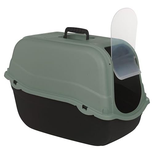 URBNLIVING Enclosed Cat Litter Box - Extra Large Hooded Tray with Filter, Carry Handle - Easy Clean, Odor Control, Secure Flap Door for Cats, 8 Color Options