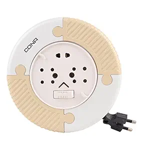 Cona Smyle Gold 2-Pin Flex Box / Extension Cordwith 10-meter wire (Golden)