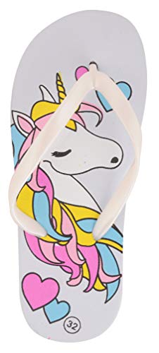 Image of Yellow Bee Unicorn Thong Slippers for Girls - Pink, Cool Summer Slippers for Home, Cute Slippers /Chappals for Girls Wearing at Home or Playing, Non-Slip and Lightweight Slippers