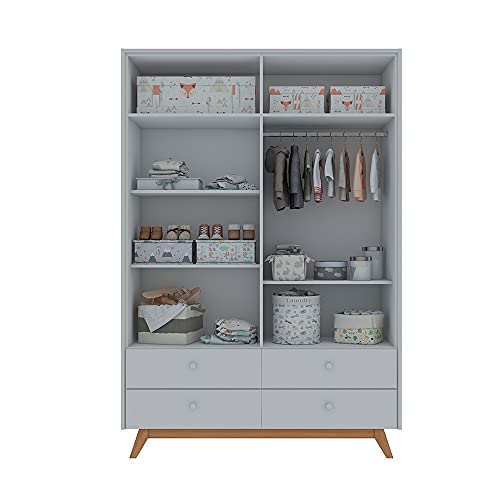 Guarda Roupa Infantil Sol 4 Portas Branco - Gelius