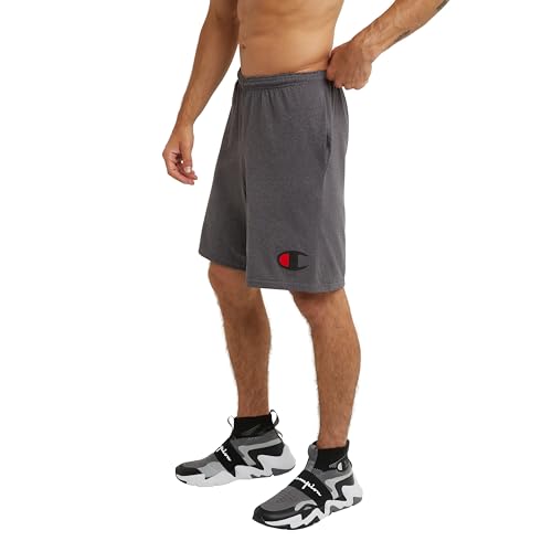 Image of Champion Men Graphic Lounge Short,Standard Fit,7 inch Inseam,Script Logo,Lightweight 100% Cotton Jersy,Available Regular,Big,Tall