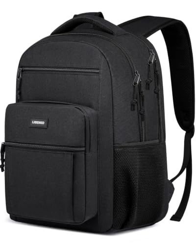 Image of Backpack for Boys, Sturdy Backpack 36L for Boys Middle High School | 600D Water-Resistant Laptop Bag with 17.3 Inch Compartment, Ergonomic Anti-Theft Student Bookbag, Black