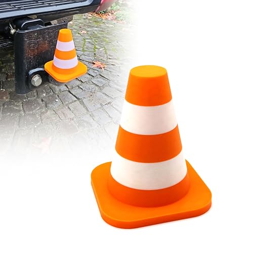 Pylone Anhängerkupplung Abdeckung Leitkegel Verkehrskegel Kegel Baustelle Handwerker BAU Schutzkappe 50mm Kugelkopf Universal AHK Abdeckkappe Anhänger Lustig - Made by R-Satz Shop