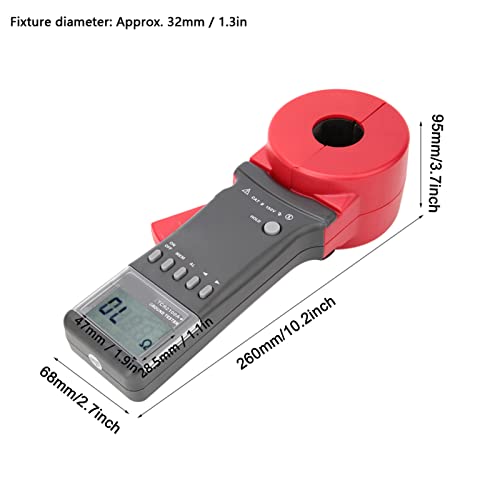 Resistance Tester Etcr2100A+ Auto Range Digital Clamp On Ground Earth Longevity Resistance Tester Meter (Round Mouth) 0.01-200Ω #TOP1