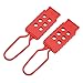 Safety Lock Hasp 6 Holes Electrical Insulation Latch Nylon Tag Out Locking Hasp Industry Chemical Electricity Red