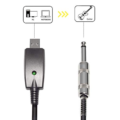 USB Guitar Cable - ATNY Guitar USB Interface - Compatible with Windows