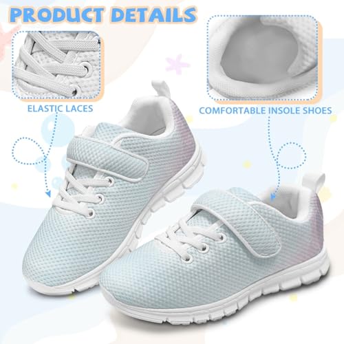 MARSVOVO Print Sport Shoes for Kids Girls 2025 Mesh Breathable Running Tennis Walking Lightweight Single Buckle Sneakers3