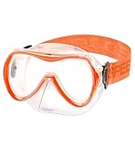 Aqua Speed Alize FS Taucherbrille für Kinder | Tauchmaske | Einzellinse + Mikrofasertuch, Farbe: Orange