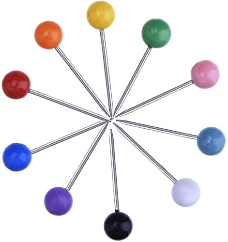 500 Pieces Map Push Pins Map Tacks Plastic Round Head Tacks with Steel Points, 1/8 Inch, 10 Colors AruitengTR065 AruitengTR065 image 7