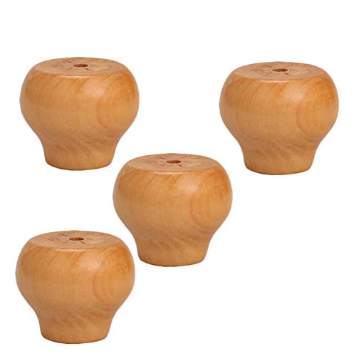 Juego de 4 patas for muebles, patas de madera maciza, patas redondas for sofá, patas for mesa,...