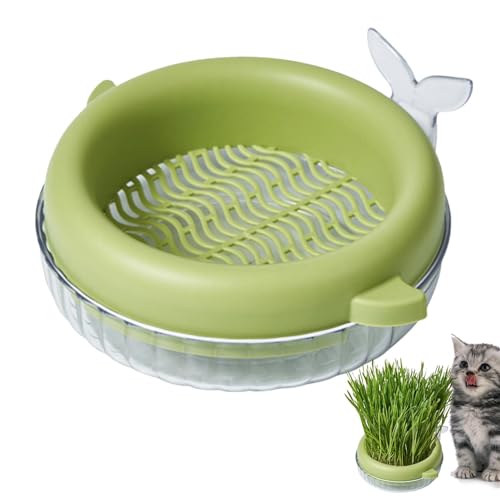 猫草プランター - 水耕栽培キャットニッププランターボックス、猫植物育園植栽ボックス、土壌 - 屋内屋外使用のための発芽トレイコンテナ