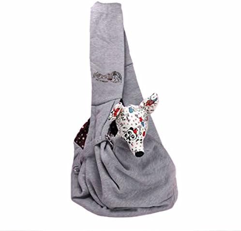Vktech Pet Doggy Cat Comfortable Sling Carrier Pouch Travel Traveler Tote Bag Handbag (Grey)