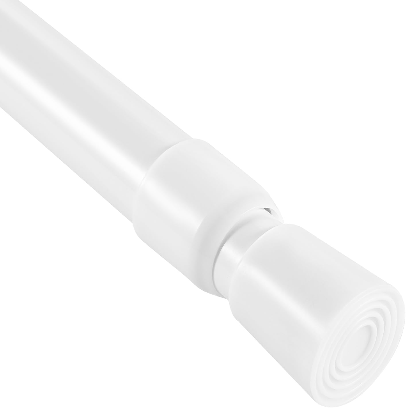 CROWNSHOP 140-260cm Shower Curtain Pole Extendable Curtain Poles, Tension Curtain Rod, Adjustable No-Drill Shower Rail, Telescopic Pole for Net and Voile (White, 140-260cm) — image 1