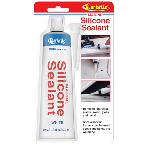 Image of STAR BRITE Marine Silicone Sealant - Waterproof, Durable, UV Resistant, for Fiberglass, Metal, Wood, Glass, Ceramic & More