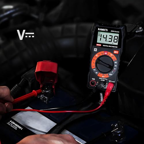 Kaiweets KM100 Digital Multimeter With Case, Dc Ac Voltmeter, Ohm Volt Amp Test Meter And Continuity Test Diode Voltage Tester For Household Outlet, Automotive Battery Test thumb #5