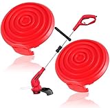 2-Pack Weed Eater Spool Cap Cover Compatible with Hyper Touch HT19-401-003-03 HT18-401-002-01 HT10-401-002-01 HT18-401-004-01 String Trimmer Hyper Touch Electric String Trimmer Replacement Parts (Red)
