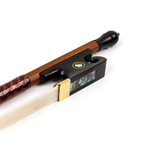 Kmise Sandalwood Baroque Model 4/4 Violin Bow Ox Horn Frog White Horsehair 1 Pcs #TOP6