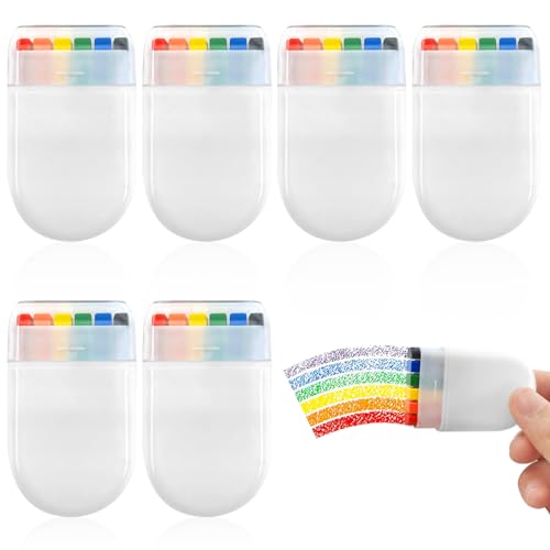 Lets Joy 6 Pezzi Truccabimbi Arcobaleno, Matita Trucco Arcobaleno, Truccabimbi Bandiera Arcobaleno, Pittura Viso e Corpo, Pride Merch per Feste Arcobaleno, Feste, Celebrazioni