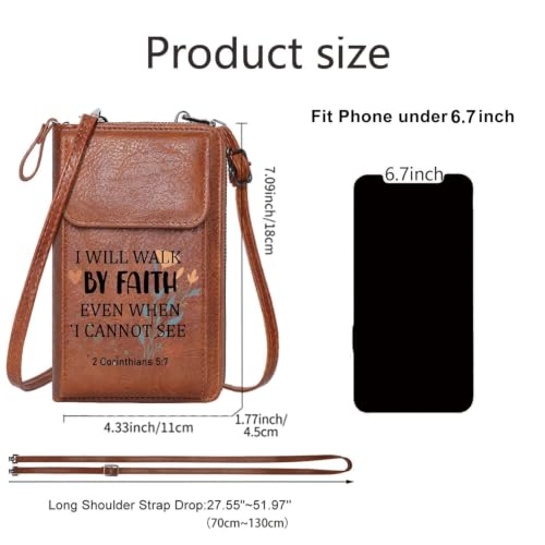 Image of KUKOO Small Crossbody Bags for Women PU Leather Cell Phone Purse Wallet with Credit Card Slots