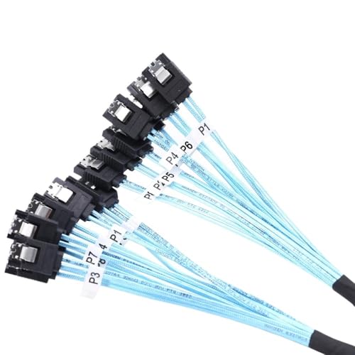 Set de 6 cables SATA 7 pines 0.5 m S/A/S 6Gbps miniatura 3