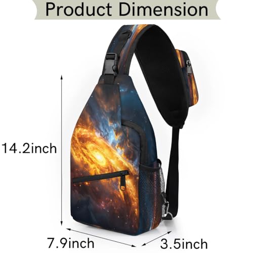 Bolso tipo sling unisex para viaje y senderismo cosmos miniatura 2