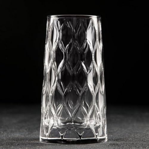 Image of Melbify Leaf Beer Glass | Set of 6 | 350 ml | Long | Fancy | Tall Beer Glass | Unique Glass | Exclusive Beer Glass