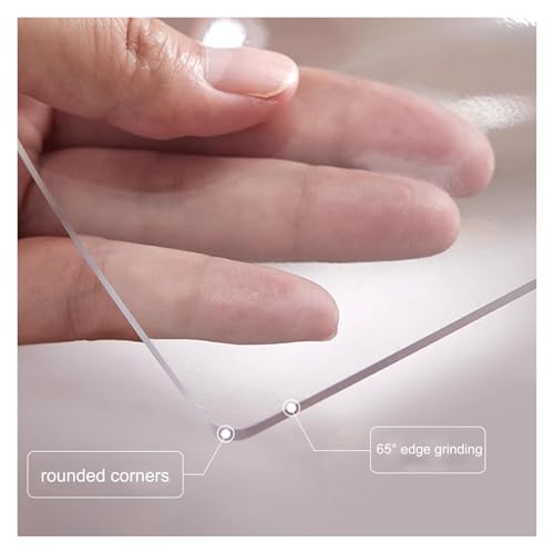 Nappe en plastique transparent facile à nettoyer pour table de chevet et d'appoint