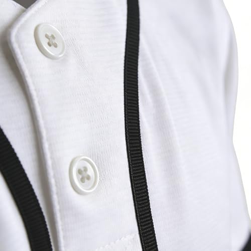 Camiseta clásica de béisbol para hombre, manga corta, con 2 botones, tela de malla transpirable deportiva miniatura 5