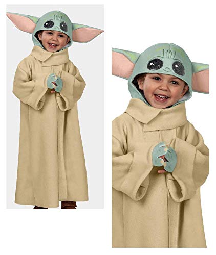 Nieuwe Star Wars Yoda Baby Yoda Jedi Master Alien Cos rollenspel kostuum (hoed + kleding, M (5~7 jaar oud) - Image 3