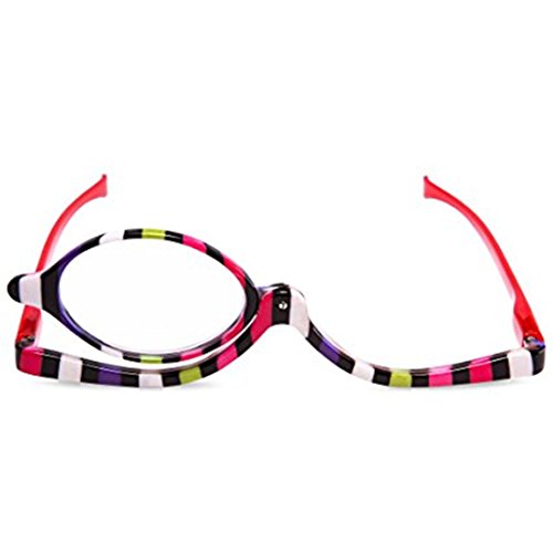 Foldable Reader Magnifier Flip Down Lens Folding Cosmetic Womens Make Up Reading Glasses