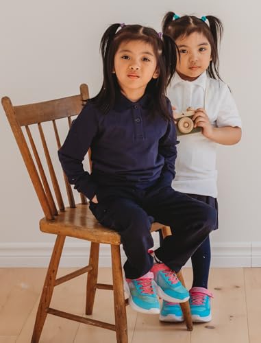 Image of Girls Long Sleeve Polo Shirt