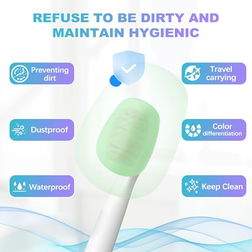 6 packs silicone toothbrush covers caps for electric amp manual toothbrush heads