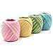 Cinta de Rafia de Colores, 4 Roles Cinta de Papel de Rafia Cuerdas Rafia Colores Rafia para Hacer Proyectos de Manualidades, Decoración de álbum de Recortes de Flores de Bricolaje 3 cm x 20 m