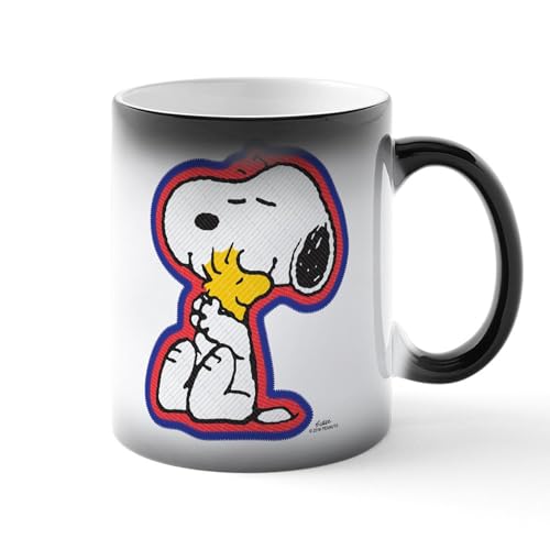Taza mágica de cerámica con diseño Snoopy y Woodstock 11 oz miniatura 1