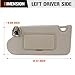 Sun Visor with Vanity Light for 2013-2018 Nissan Altima Without Sunroof, Left Driver Side Beige Sunvisor Replacement 96401-3TA2A