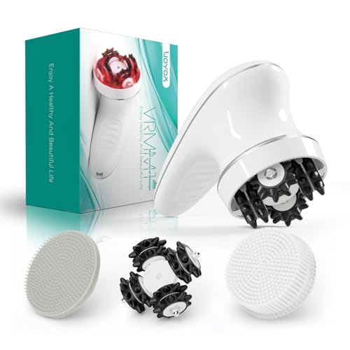 VOYOR Massaggiatore Anticellulite Cordless Elettrico per Viso Braccio Collo Corpo, 3 Teste...