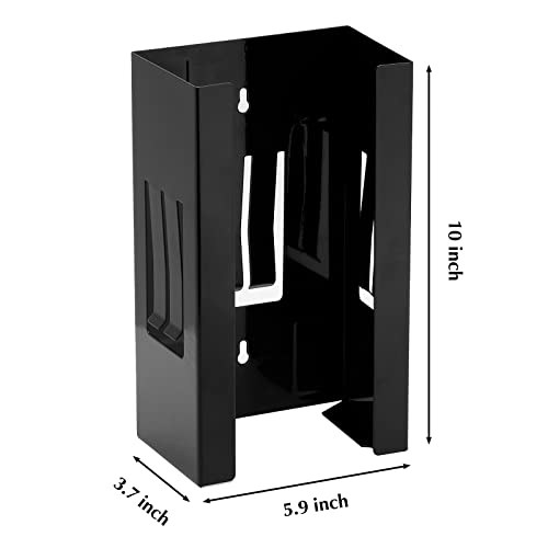 Image of EMENTOL 4PCS Magnetic Glove /Tissue Dispenser Holder Set, Black Glove Dispenser Wall Mount, Mount Onto Tool Box or in Workshops