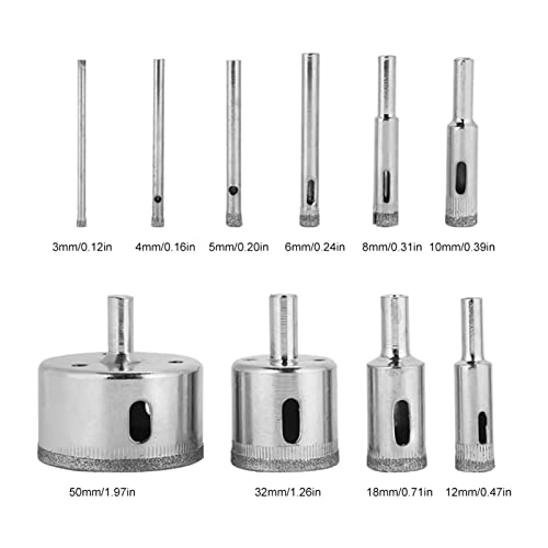 Set de brocas para vidrio de 10 piezas 3-50 mm miniatura 3