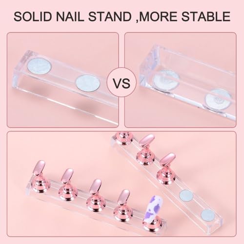 Soporte para práctica de uñas con pincel arcoíris 8 piezas miniatura 4