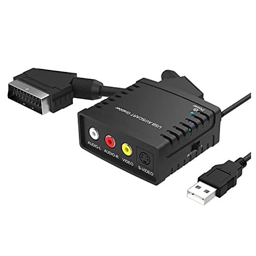 Rybozen Convertidor de Captura de vídeo USB, Scart VHS a DVD Digital Grabber Grabador, Capturadora Digitalizadora de vídeo para Mac Windows