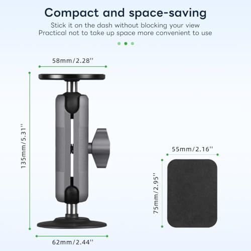 FANAUE SC-03T9 Car Mount Compatible with RAM Mount B Size Ball Head, Magnetic Phone Holder for Dashboard, Windshield & Other Car Accessories - 4.7 to 7.5 inch Smartphones by FANAUE - Used condition - Image 8